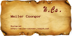 Weiler Csongor névjegykártya