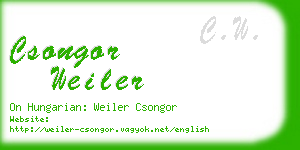 csongor weiler business card